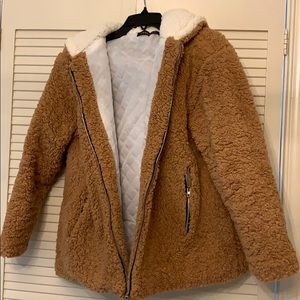 Cozy zip, fully lined Sherpa jacket